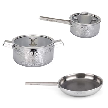 Vargen & Thor chrome 盘子d pot set - 3 pieces - Vargen & Thor
