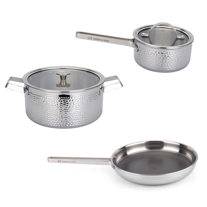 Vargen & Thor chrome 盘子d pot set, 3 pieces Vargen & Thor