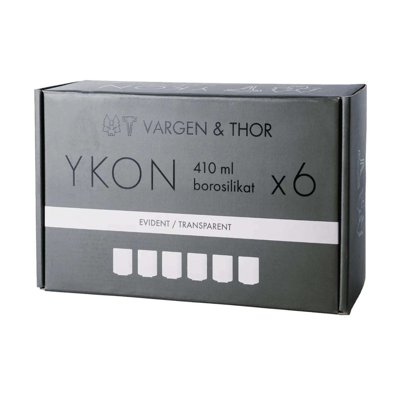 YKON 玻璃 六件套装 41 cl, Evident 透明 Vargen & Thor