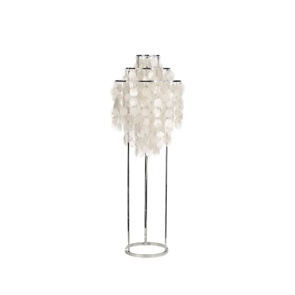 Fun 1 STM 落地灯, Mother of pearl, chrome Verpan