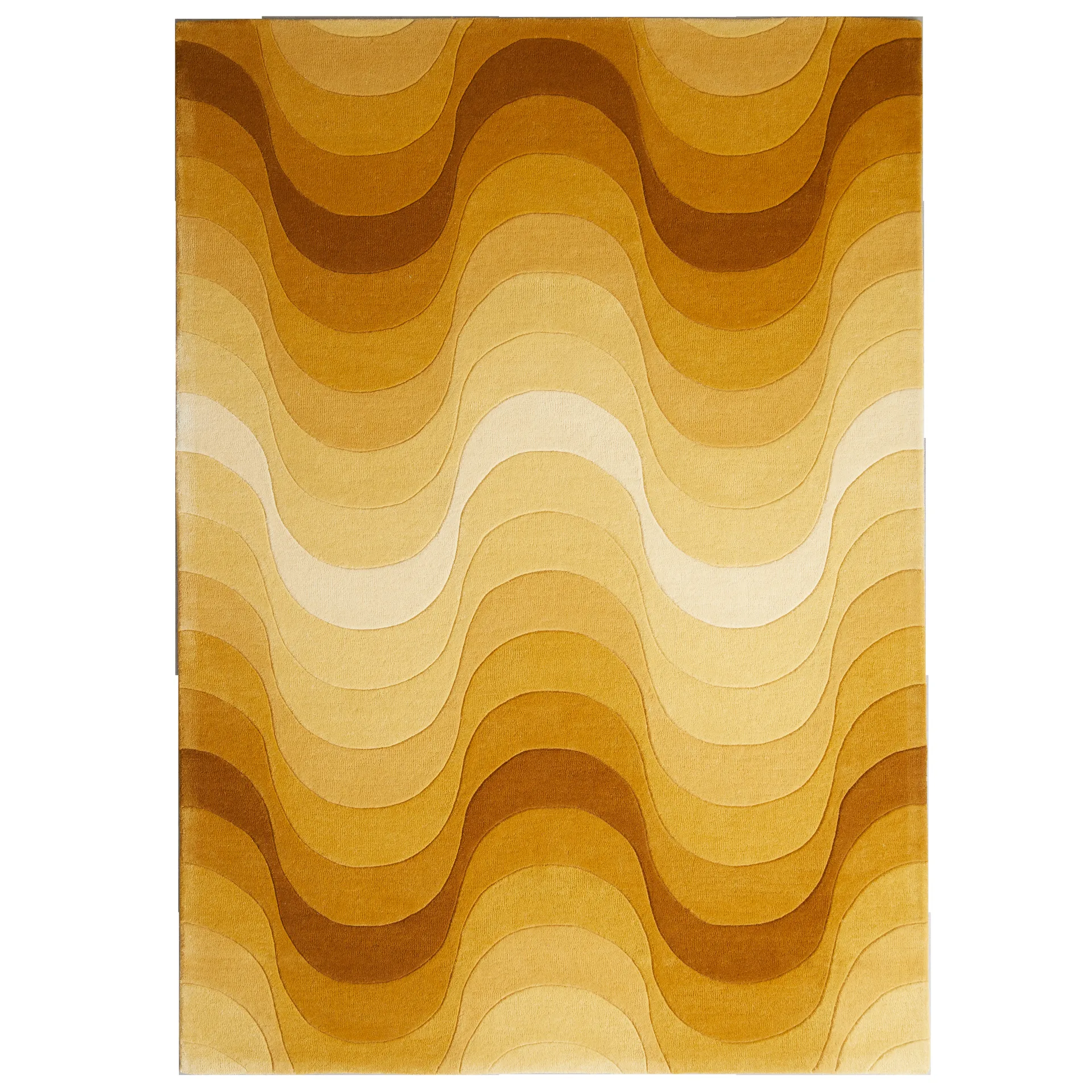 Wave 地毯 170x240 cm, 黄色 Verpan