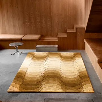 Wave 地毯 170x240 cm - 黄色 - Verpan