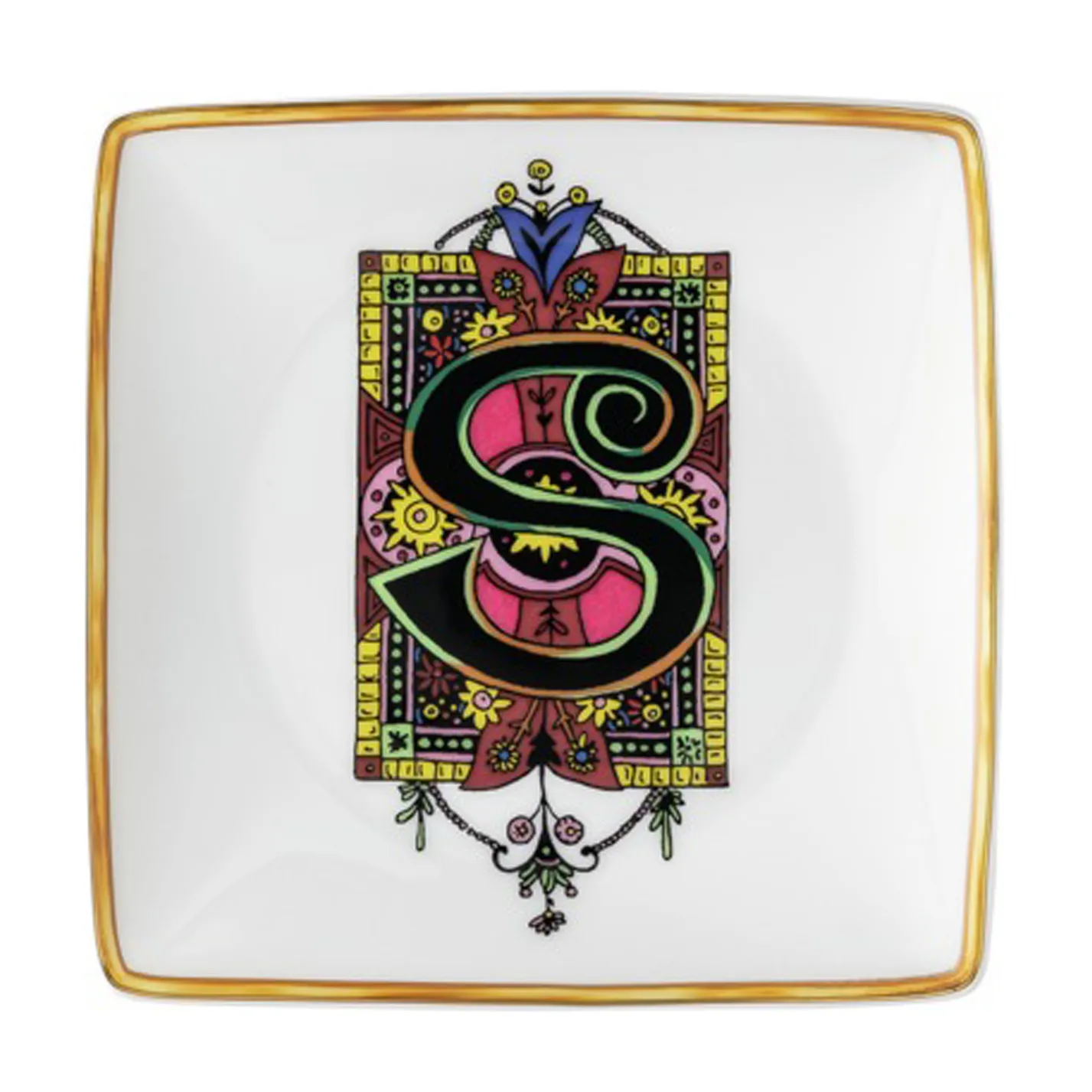 Versace Holiday Alphabet 碟 12cm, S Versace