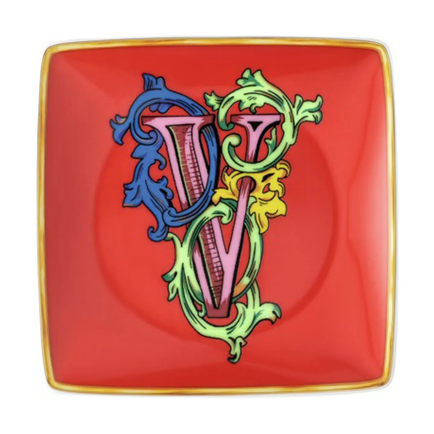 Versace Holiday Alphabet 碟 12cm, V Versace