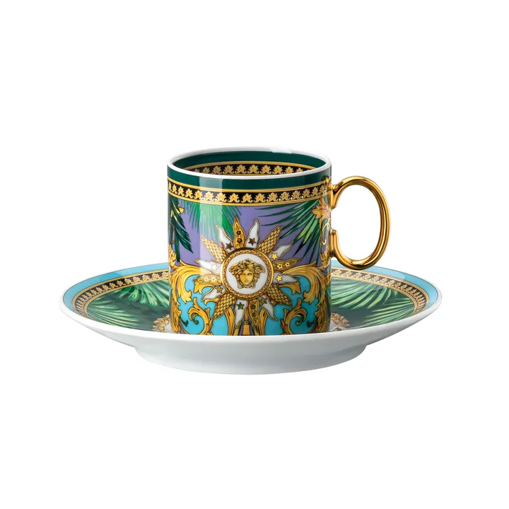 Versace Jungle Animalier浓缩咖啡杯配杯碟 - 多色 - Versace