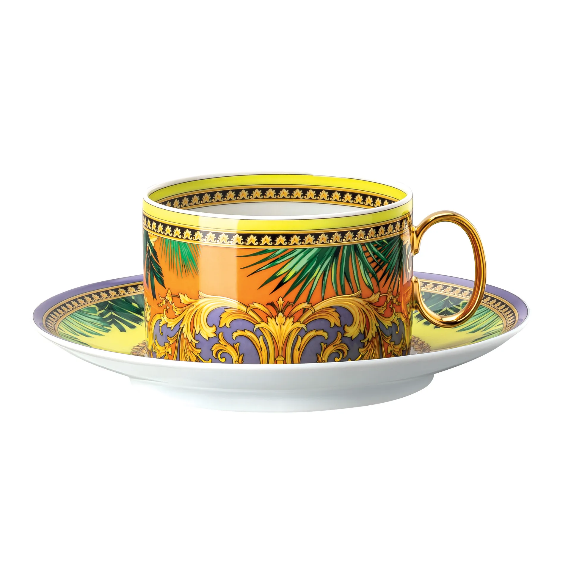 Versace Jungle Animalier 带碟杯子, 多色 Versace