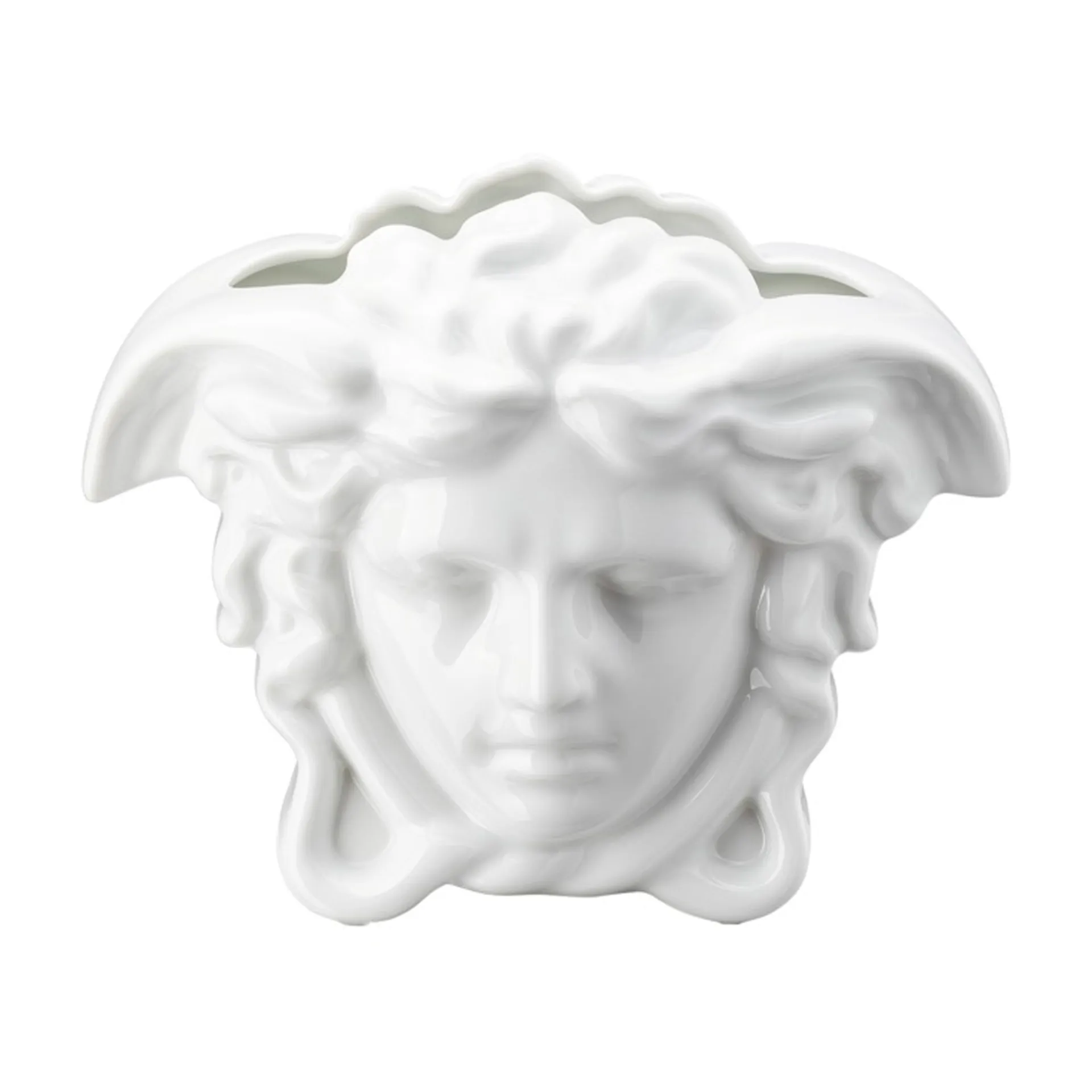 Versace Medusa Grande 花瓶 15cm, 白色 Versace