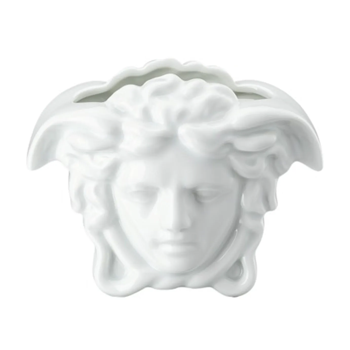 Versace Medusa Grande 花瓶 9cm, 白色 Versace