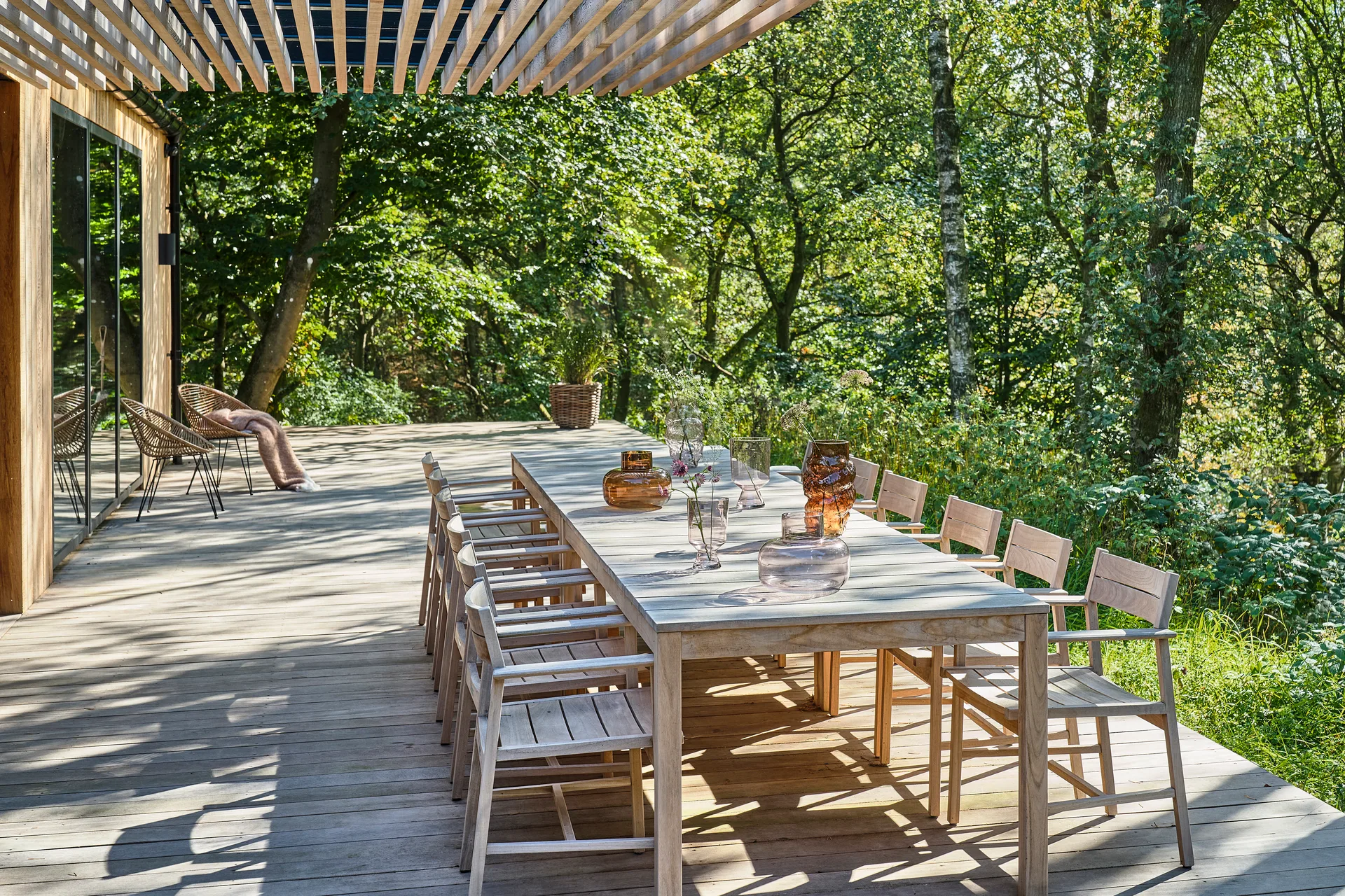 Baks 玻璃 花瓶  Ø17.5 cm, 棕色 Villa Collection