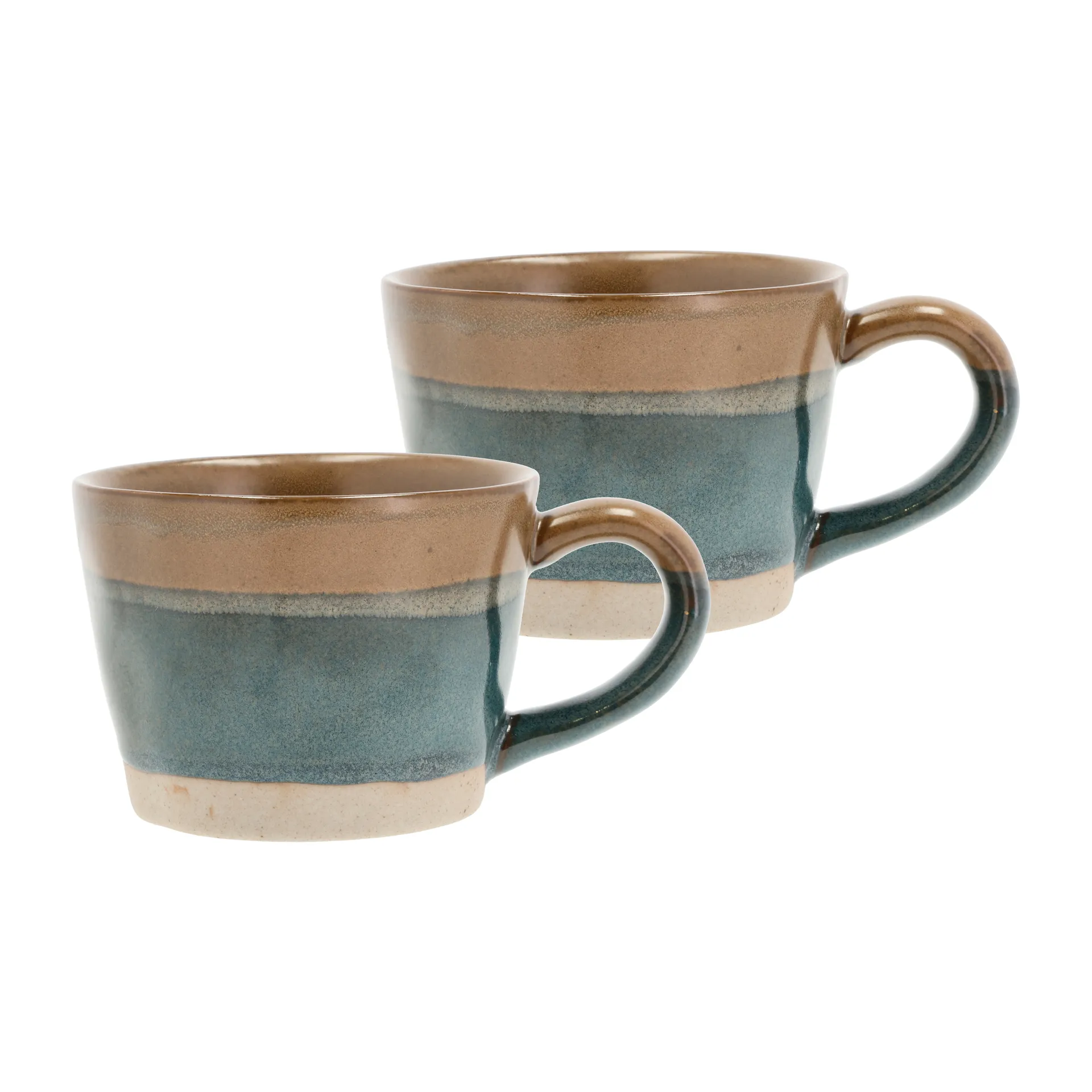 Evig mug 带把手 30 cl 两件套装, Blue-brown Villa Collection