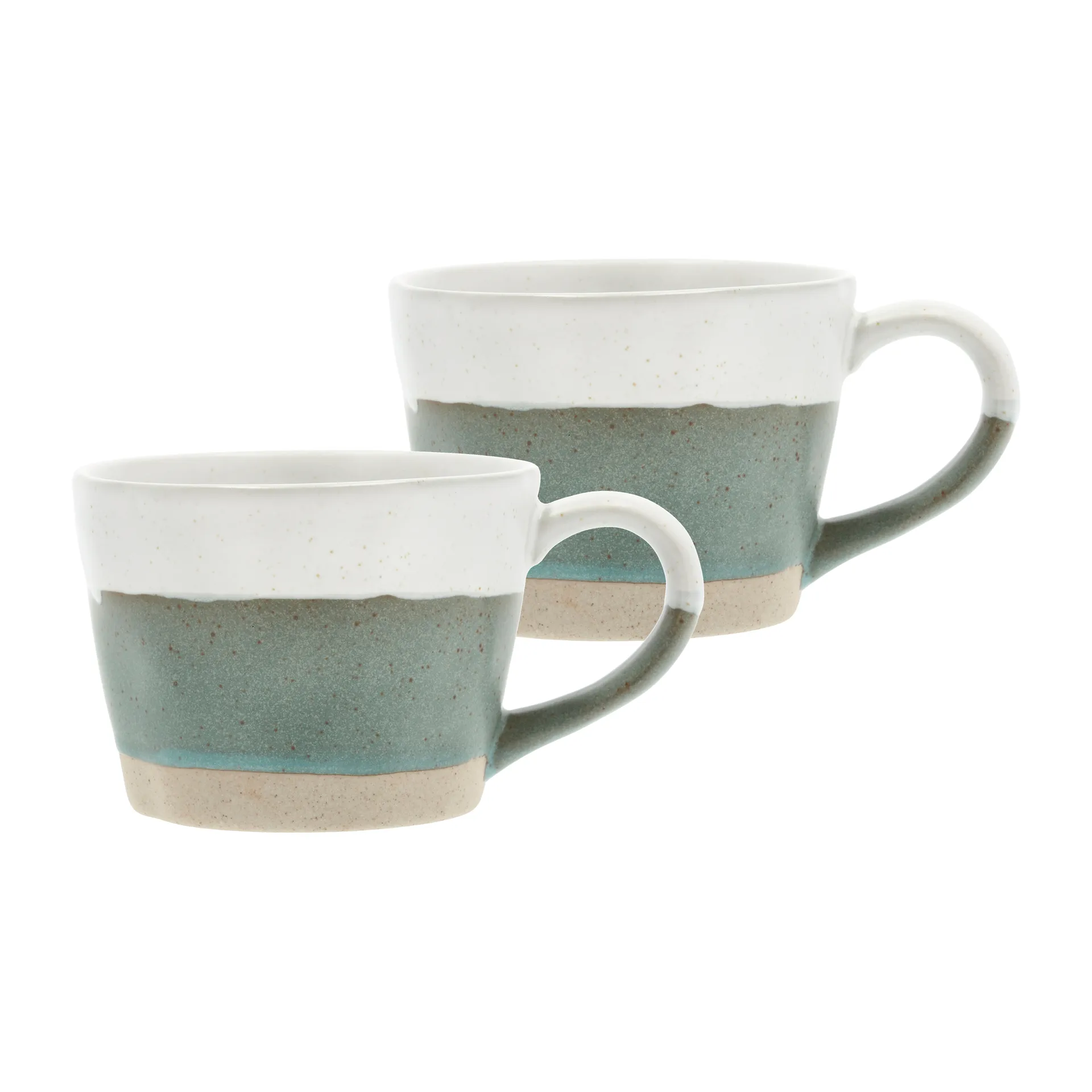 Evig mug 带把手 30 cl 两件套装, Green-white Villa Collection