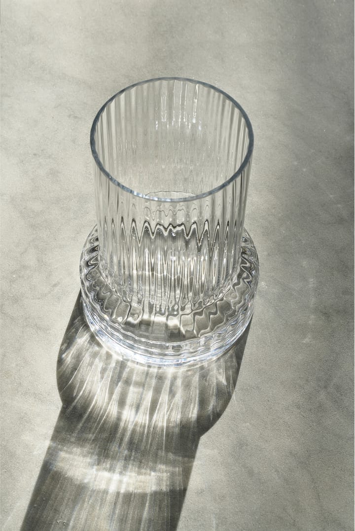 Hvils 玻璃花瓶 ribbed Ø21 cm, 透明 Villa Collection
