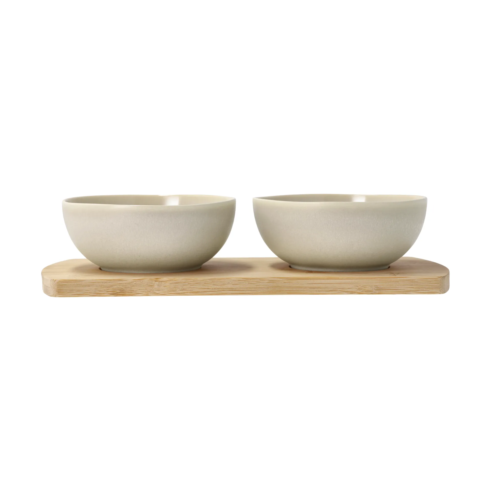 Shoku bamboo 托盘 with 2 bowls, 米色 Villa Collection