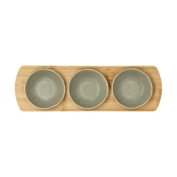 Shoku bamboo 托盘 with 3 bowls - Pure 绿色 - Villa Collection