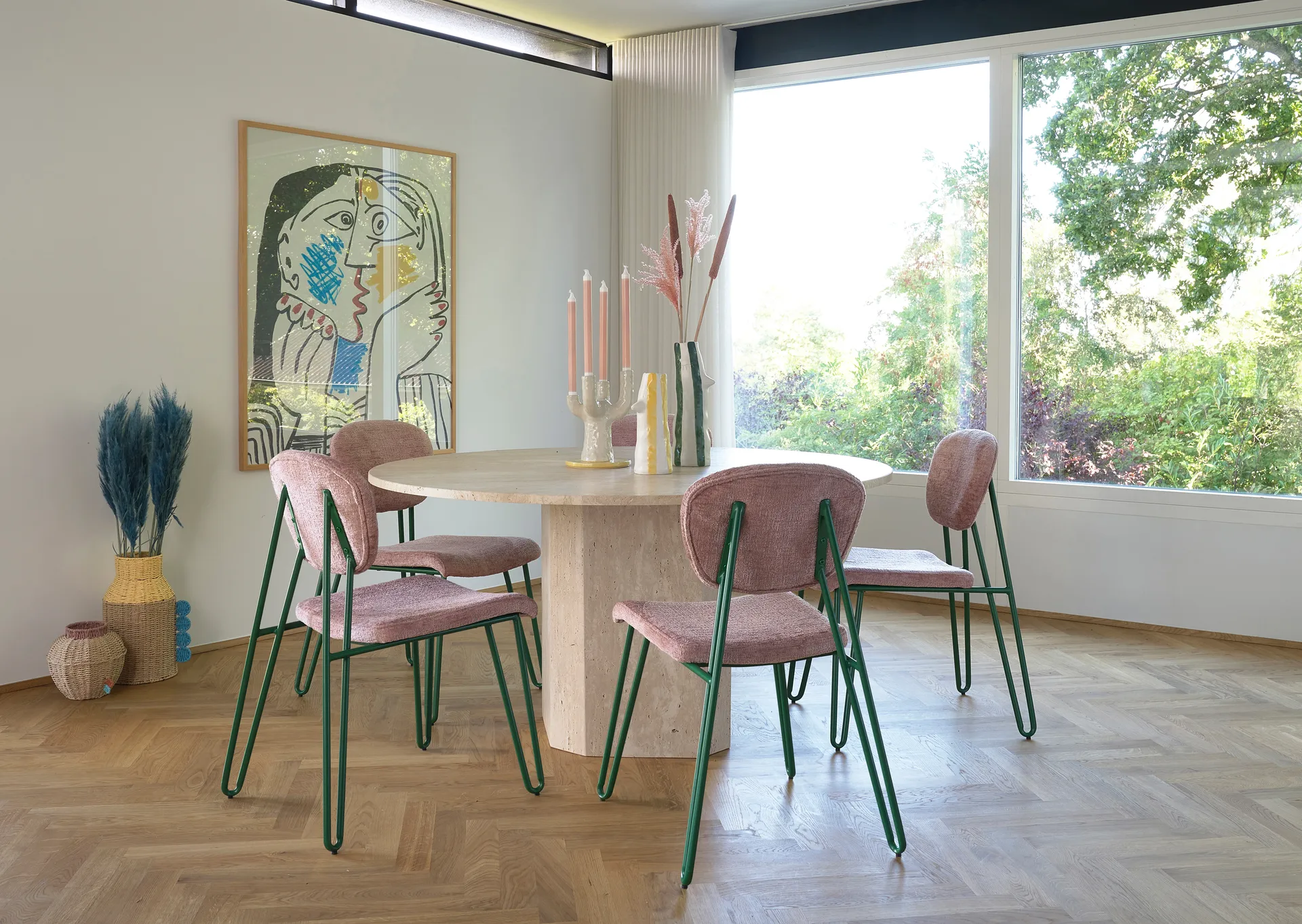 Styles 烛台 19.5x25 cm, 黄色-白色 Villa Collection