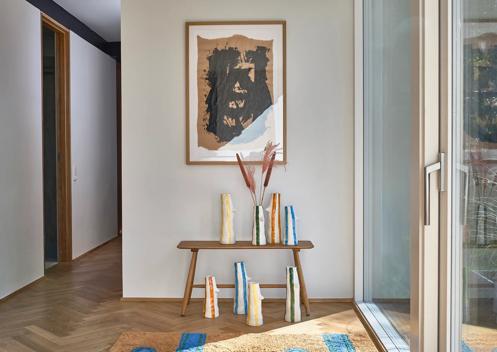 Styles 花瓶 with beak and eye lashes 26 cm, Blue Villa Collection