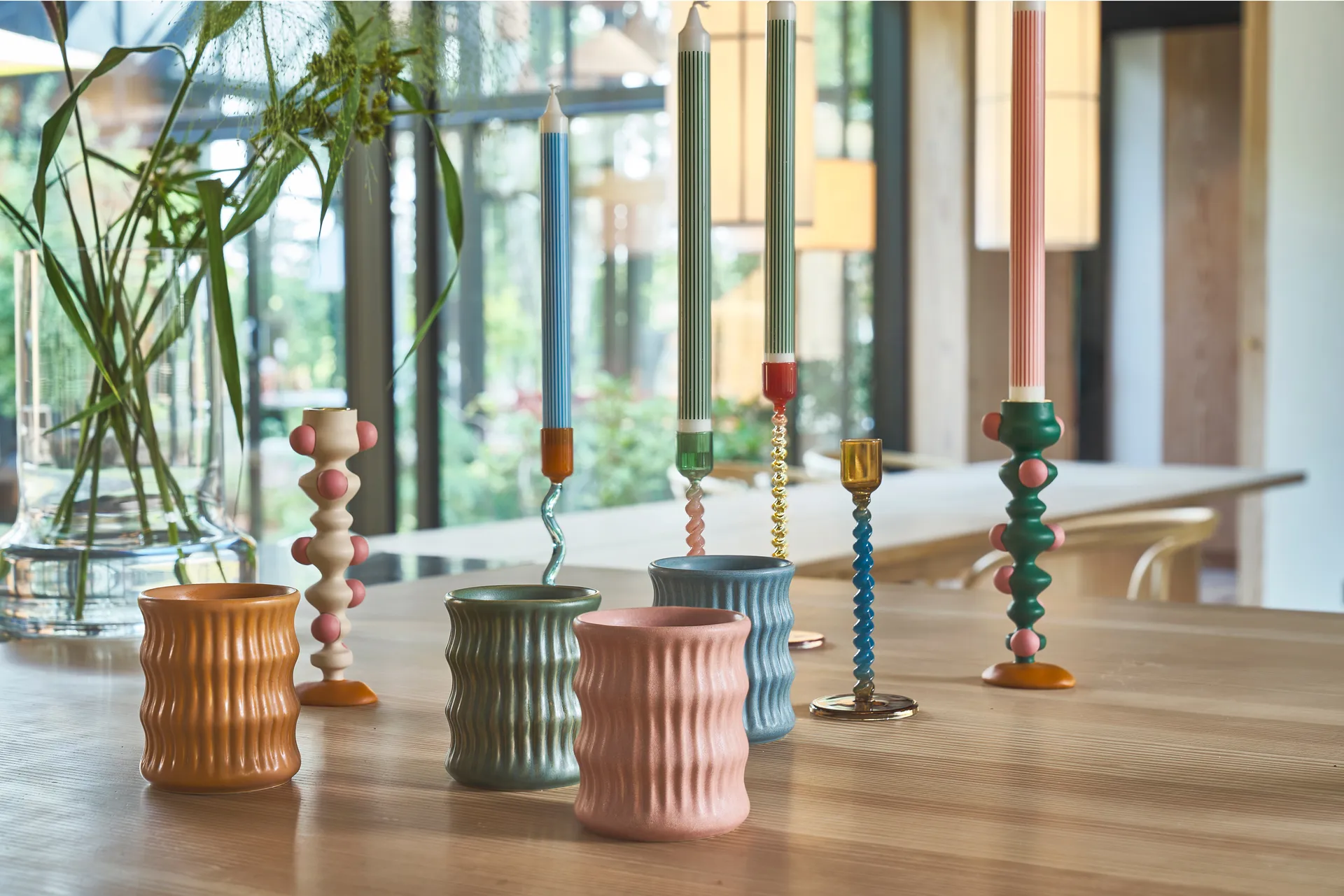 Styles 马克杯 with ribbed pattern 30 cl 两件套装, 蓝色 Villa Collection