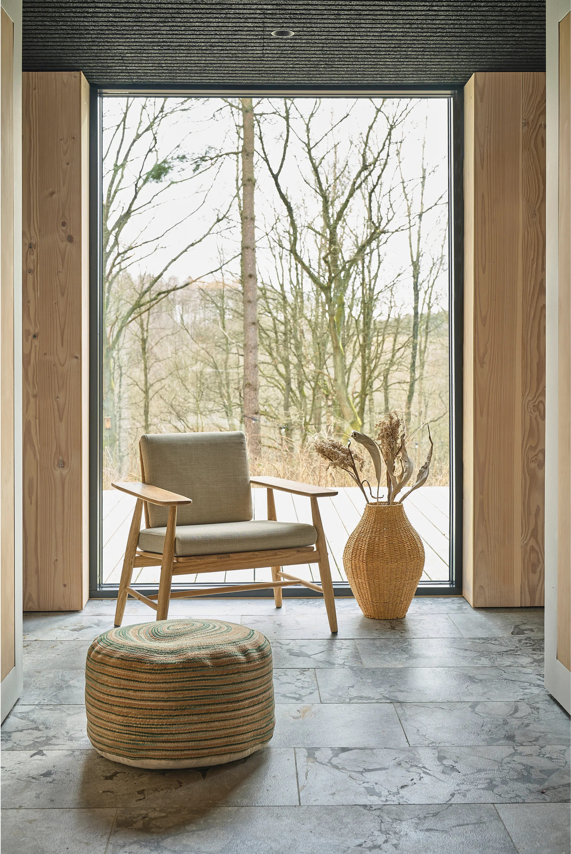 Vem pouf 30x60 cm, 绿色-nature-粉色 Villa Collection