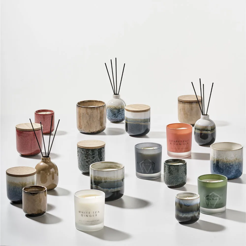 Villa Collection 香薰蜡烛, 青色/沙色 - cotton blossom Villa Collection