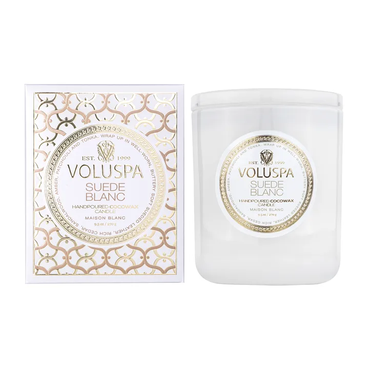 Classic Maison Blanc 香薰蜡烛60小时 - 白色绒面香 - Voluspa