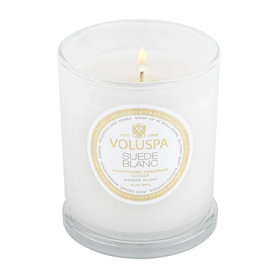 Classic Maison Blanc 香薰蜡烛60小时, 白色绒面香 Voluspa