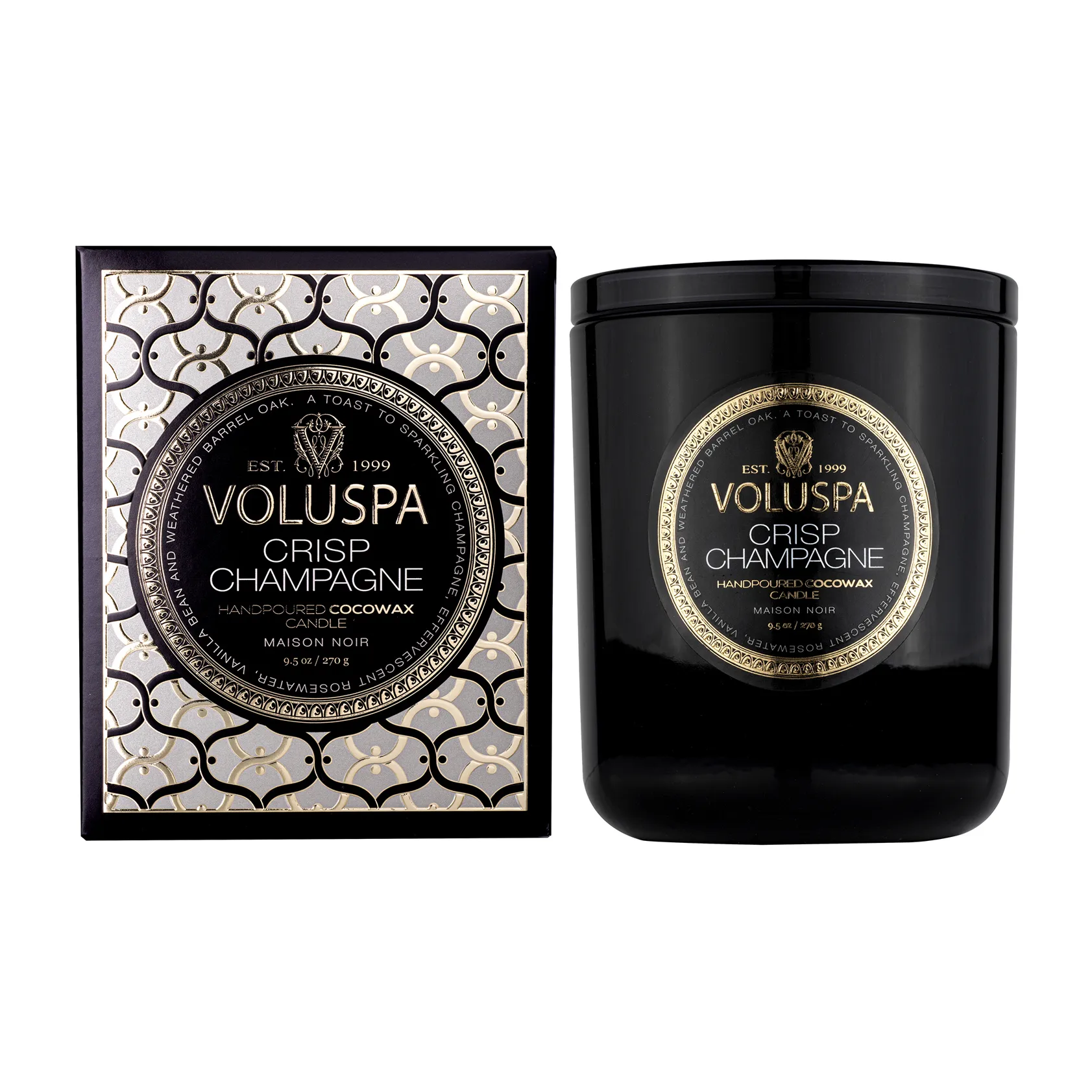 Classic Maison Noir scented 60 hours, Crisp Champagne Voluspa