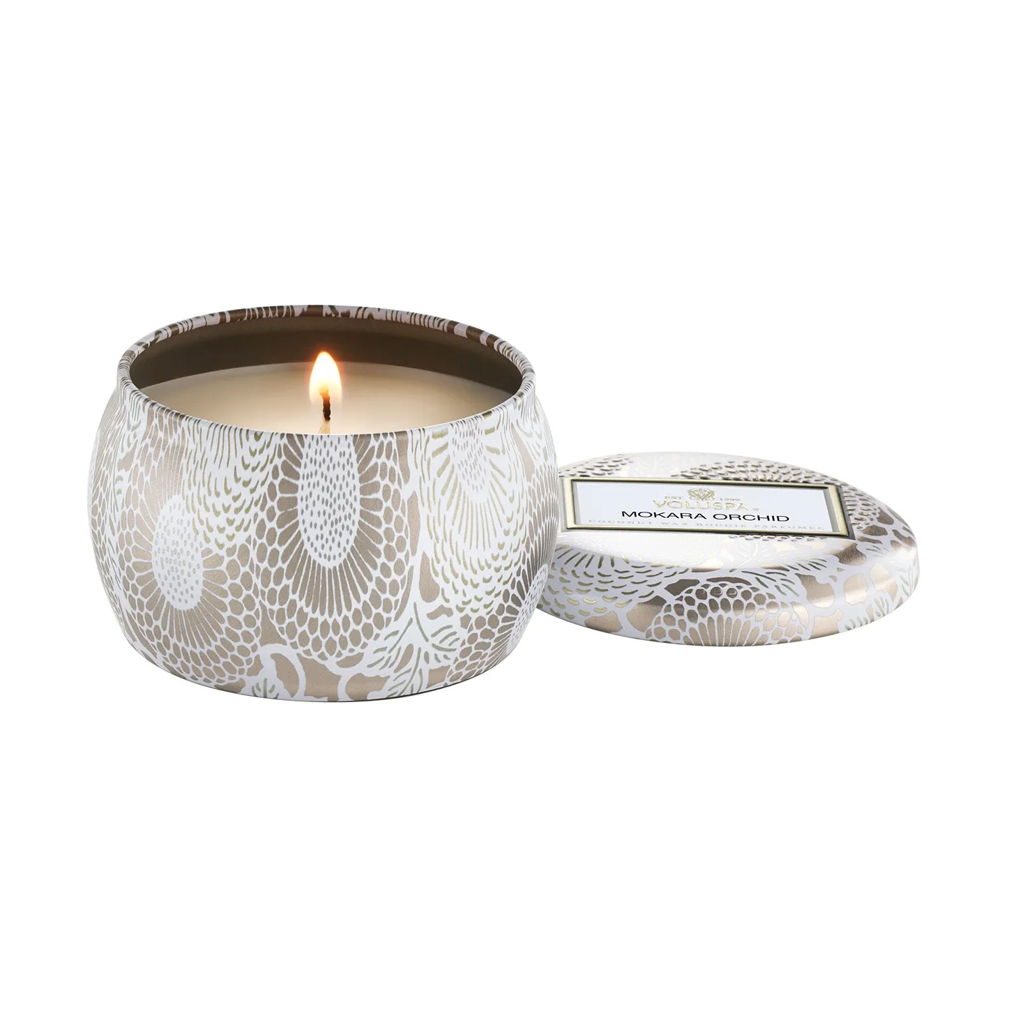 Japonica Mini Tin 香薰蜡烛 25 hours, Mokara 洋兰紫 Voluspa