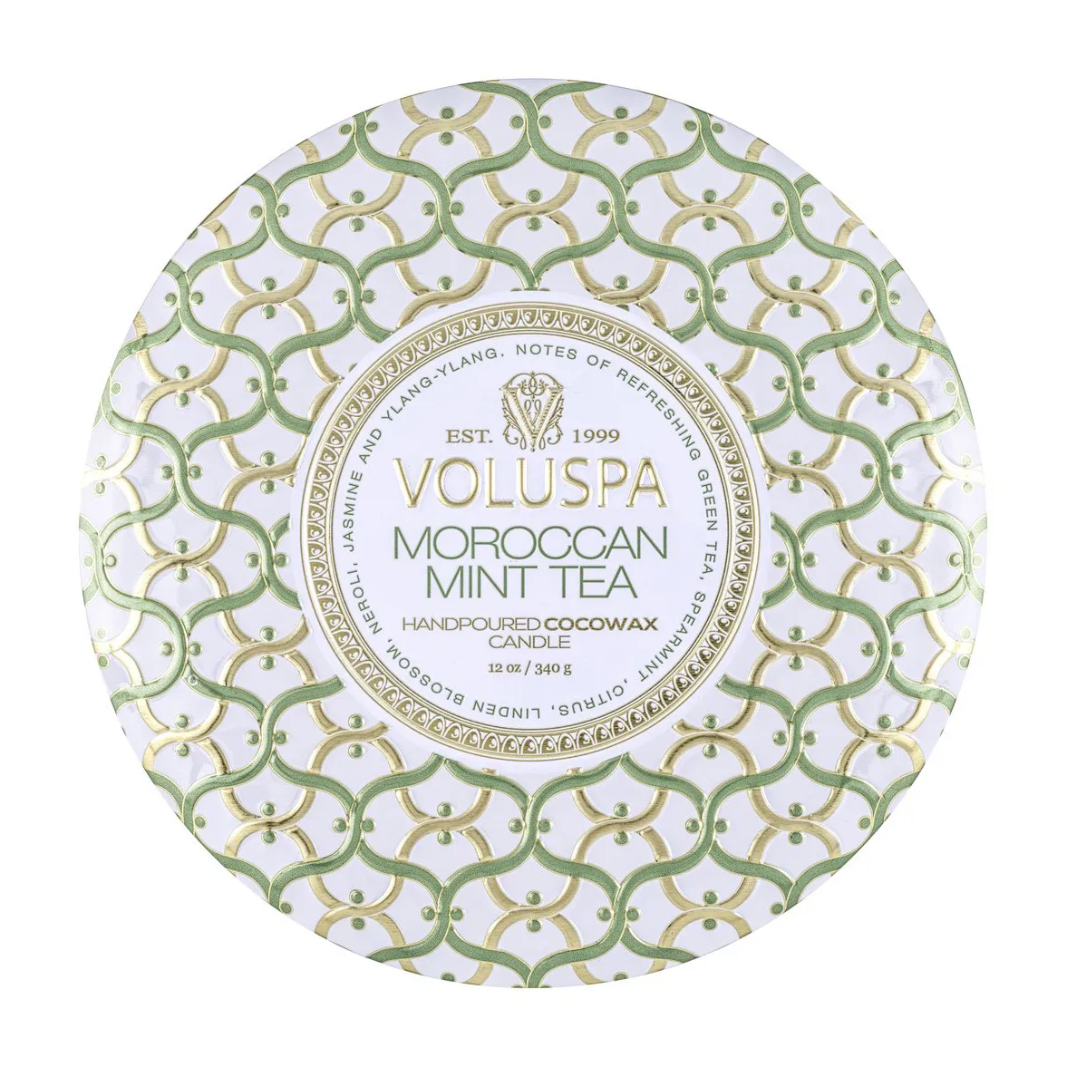 Maison Blanc 3-wick Tin scented 40 hours, Moroccan 薄荷 Tea Voluspa