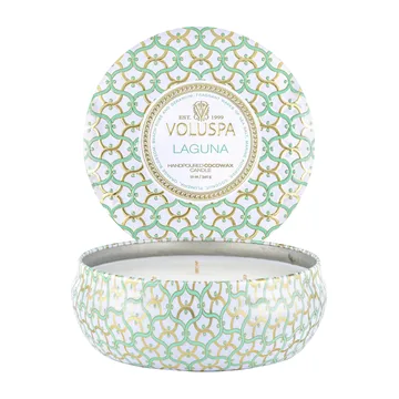Maison Blanc 三芯铁盒香薰蜡烛40小时 - Laguna - Voluspa