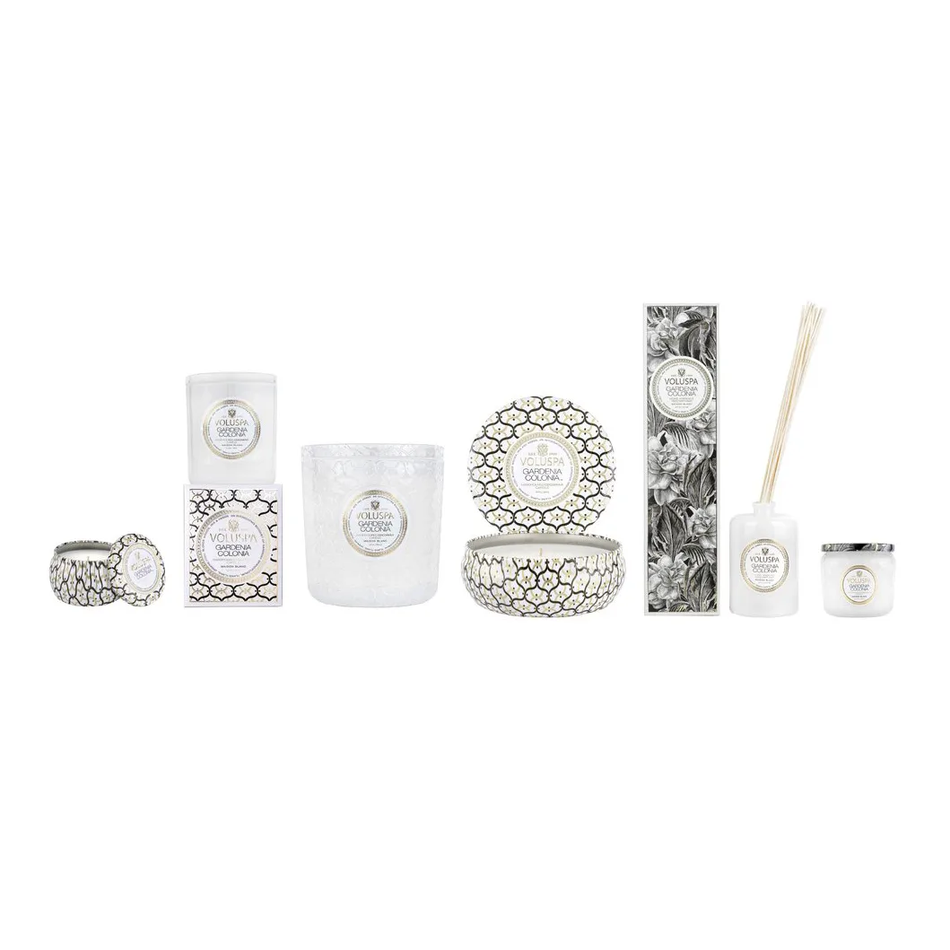 Maison Blanc Mini Tin scented 25 hours, Gardenia Colonia Voluspa