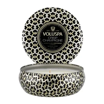 Maison Noir 3-wick Tin scented 40 hours - Crisp Champagne - Voluspa