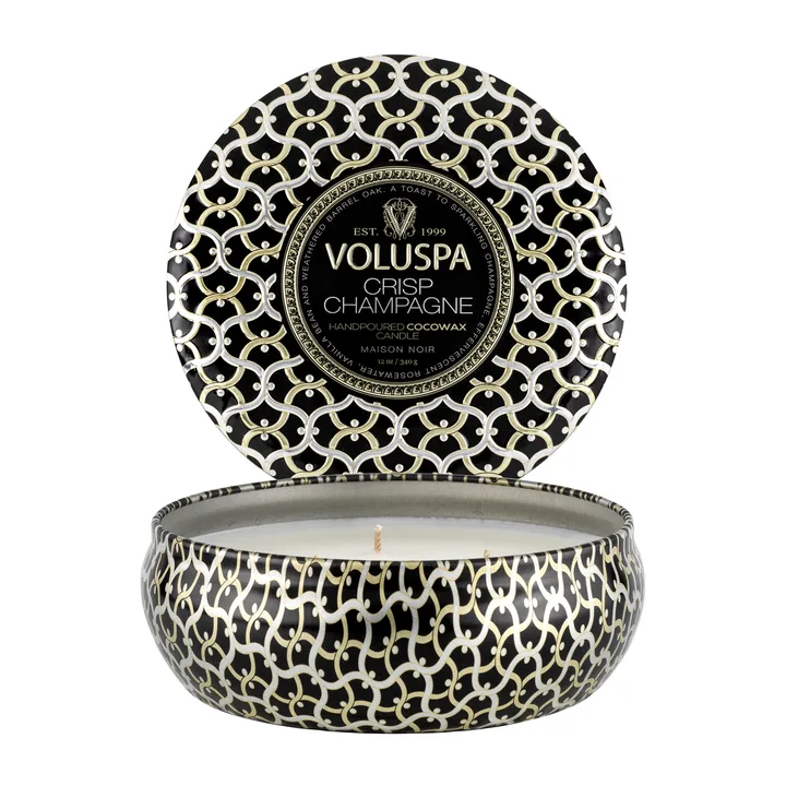 Maison Noir 三芯铁盒香薰蜡烛40小时 - 清爽香槟香 - Voluspa
