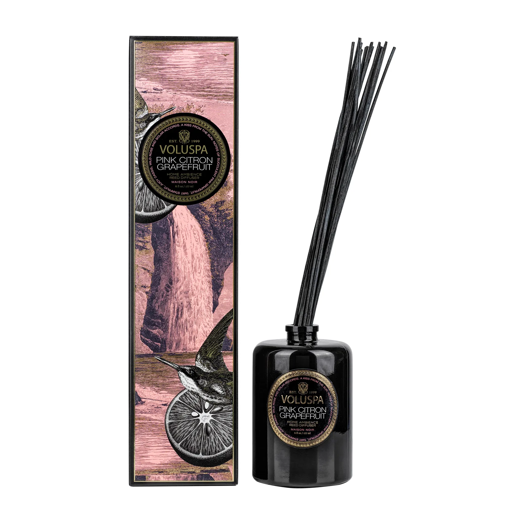 Maison Noir fragrance sticks 177 ml, 粉色 Citron Grapefruit Voluspa