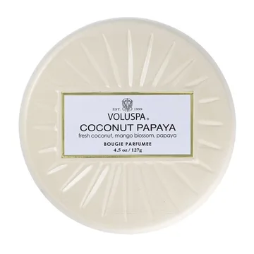 Vermeil 迷你铁盒香薰蜡烛25小时 - 椰子木瓜香 - Voluspa
