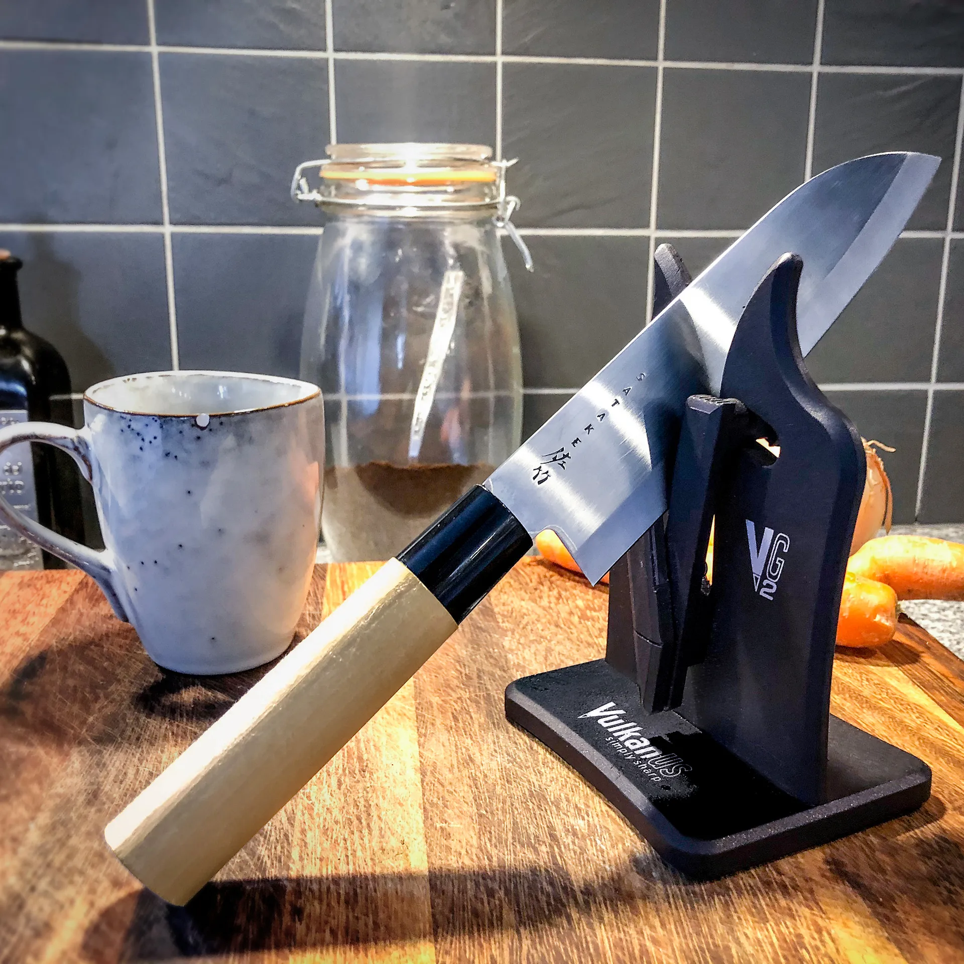 Vulkanus VG2 Classic knife sharpener, 黑色 Vulkanus