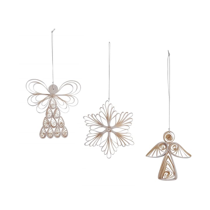 Angel mix Christmas decorations 三件套装 - White - Watt & Veke