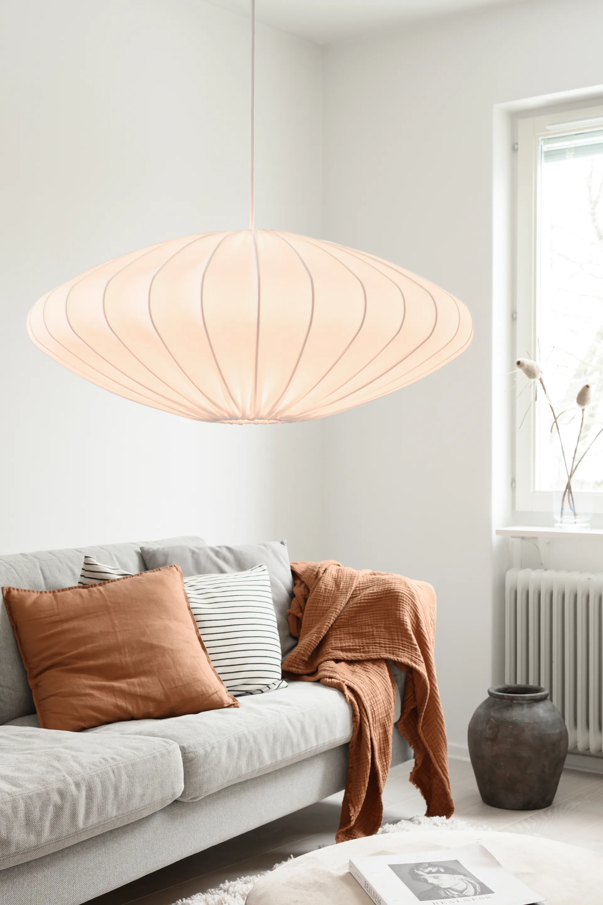 Ellipse 亚麻灯罩65cm, 白色 Watt & Veke