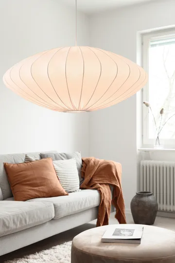 Ellipse 北欧简约椭圆形棉布灯罩80cm - 白色 - Watt & Veke