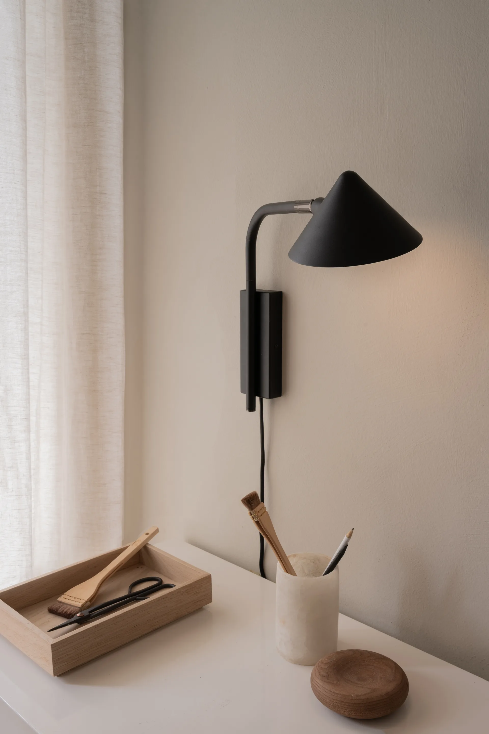 Kuro壁灯, 黑色_Ø14x32cm_wall Watt & Veke
