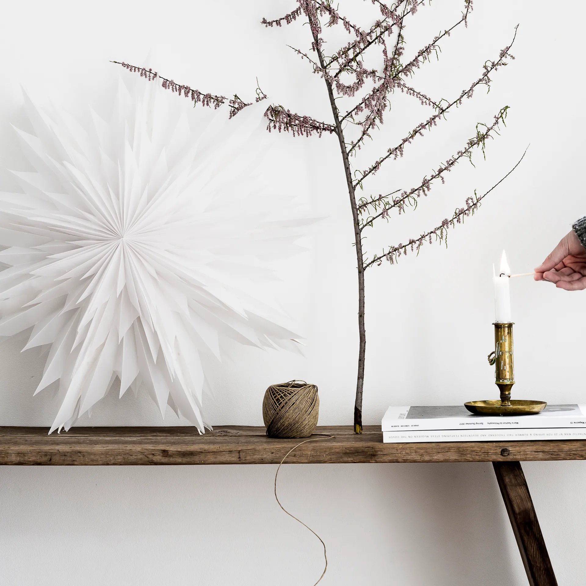 Oslo Christmas star Ø60 cm, 白色 Watt & Veke