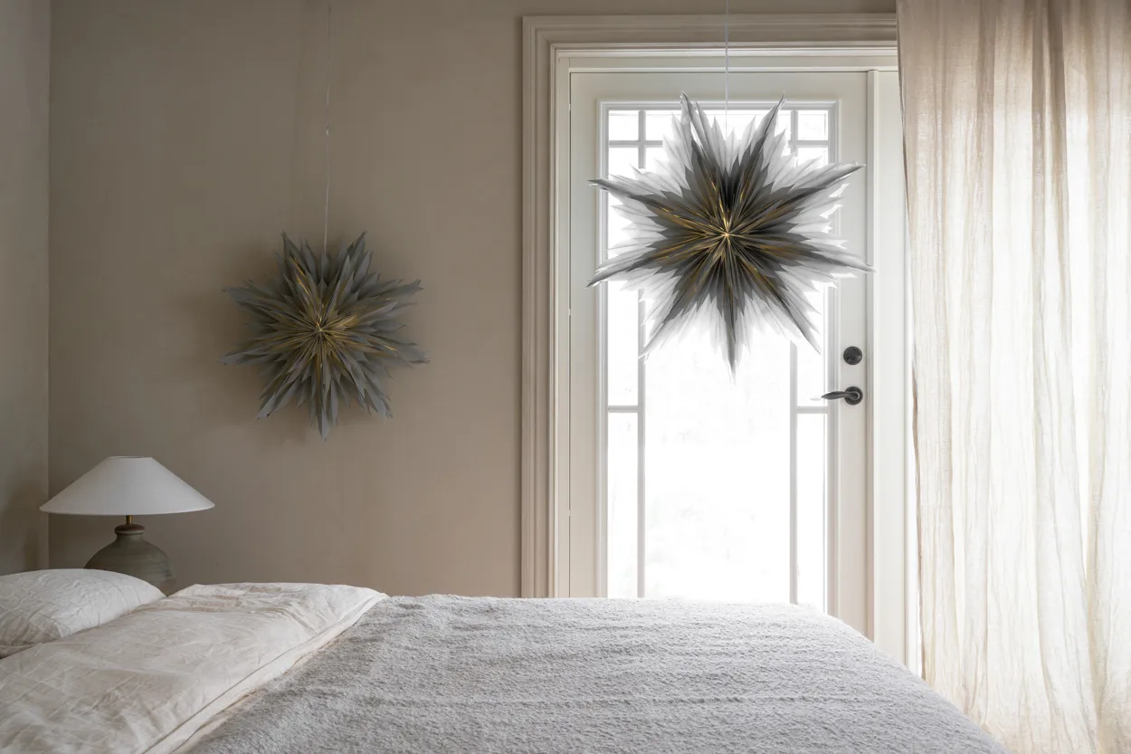 Oslo Christmas star Ø60 cm, 灰色 Watt & Veke