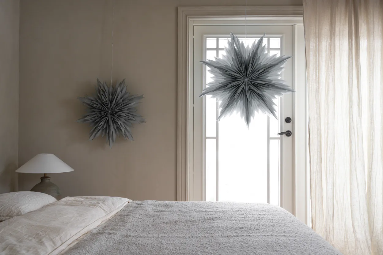 Oslo Christmas star Ø80 cm, 灰色 Watt & Veke