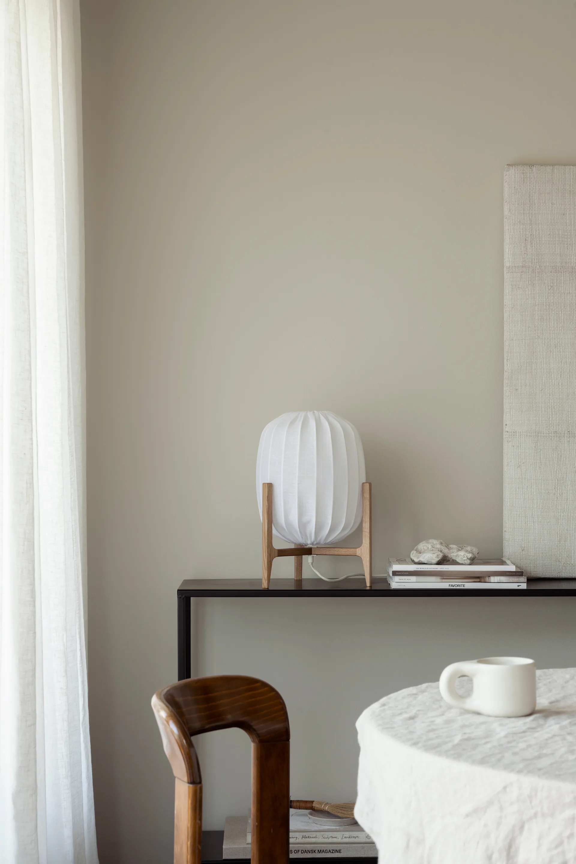 Prisma 台灯, 自然木色-白色 Watt & Veke