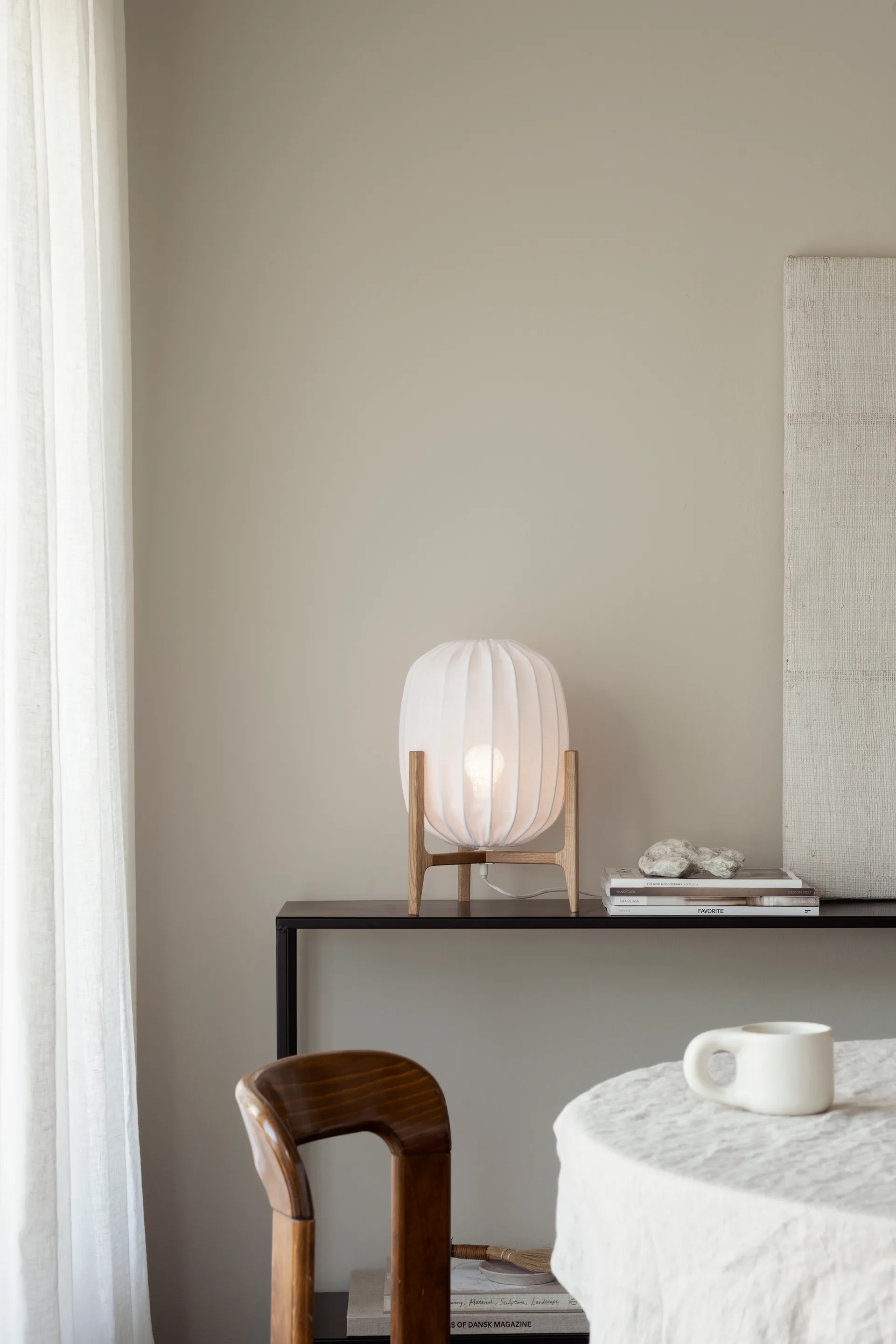 Prisma 台灯, 自然木色-白色 Watt & Veke