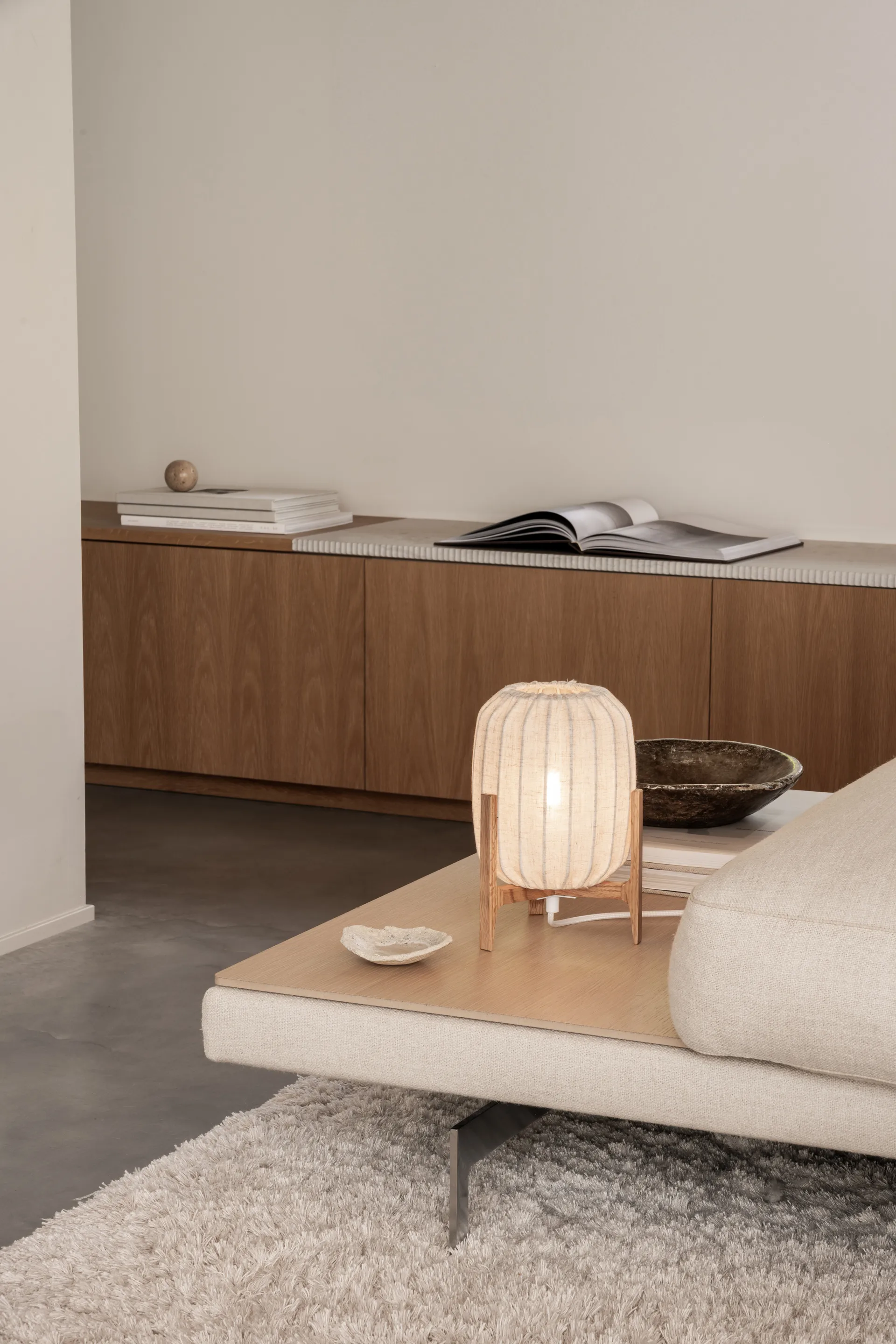 Prisma 台灯, 自然木色-原色/自然色, Mini Ø16x24.3 cm Watt & Veke