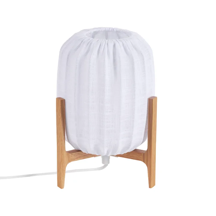 Prisma 台灯 - 自然木色-白色, Mini Ø16x24.3 cm - Watt & Veke
