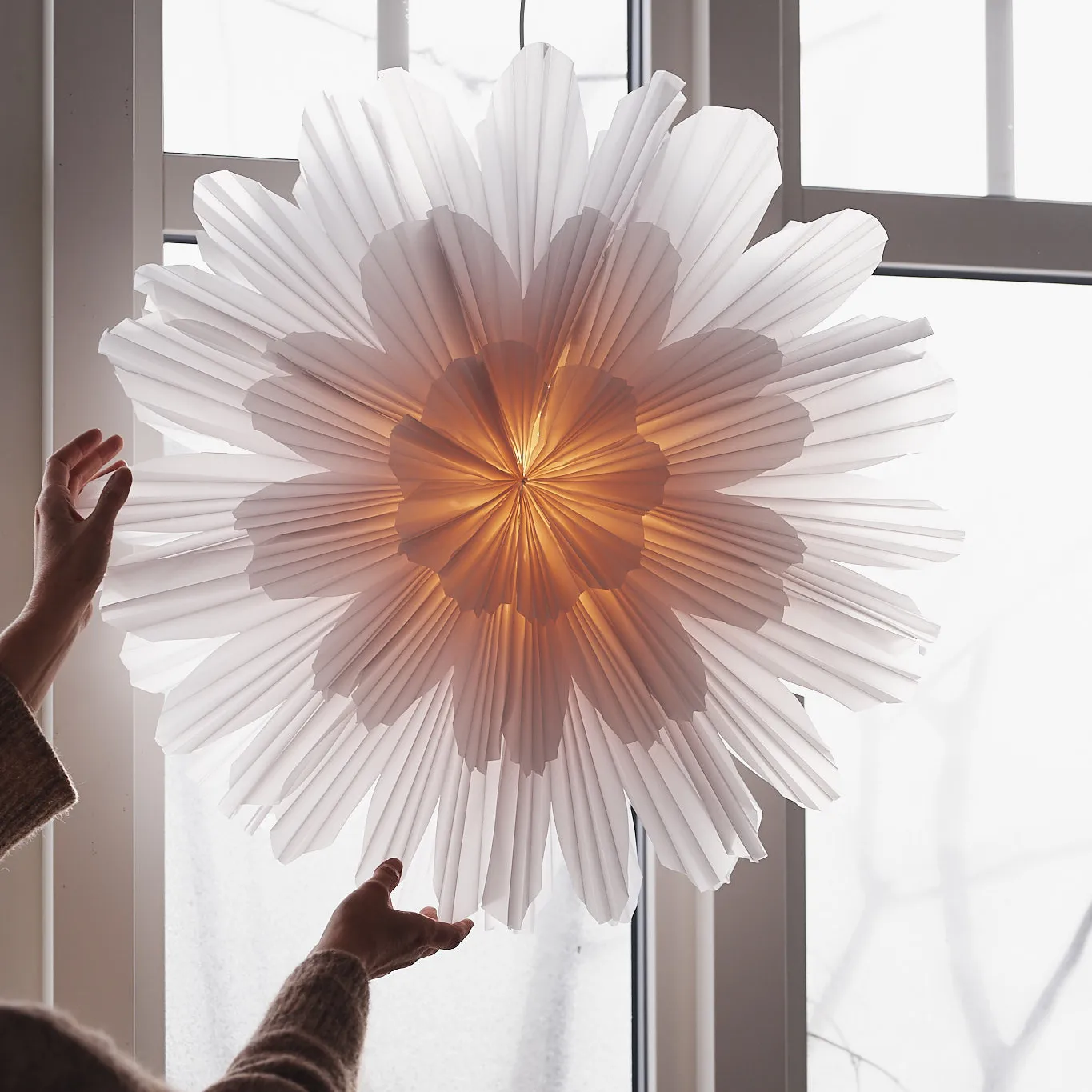 Snöblomma advent star, 68cm Watt & Veke