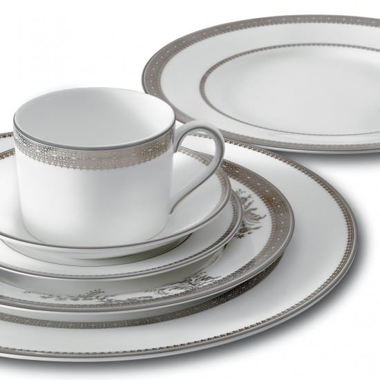 Vera Wang Lace Platinum 盘子, Ø 15 cm Wedgwood