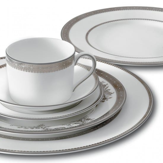 Vera Wang Lace Platinum 盘子, Ø 20 cm Wedgwood