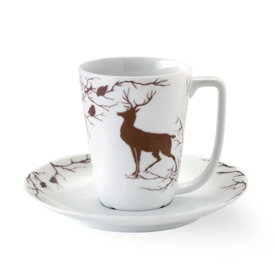 Alveskog 杯子和碟  20 cl, 棕色 Wik & Walsøe